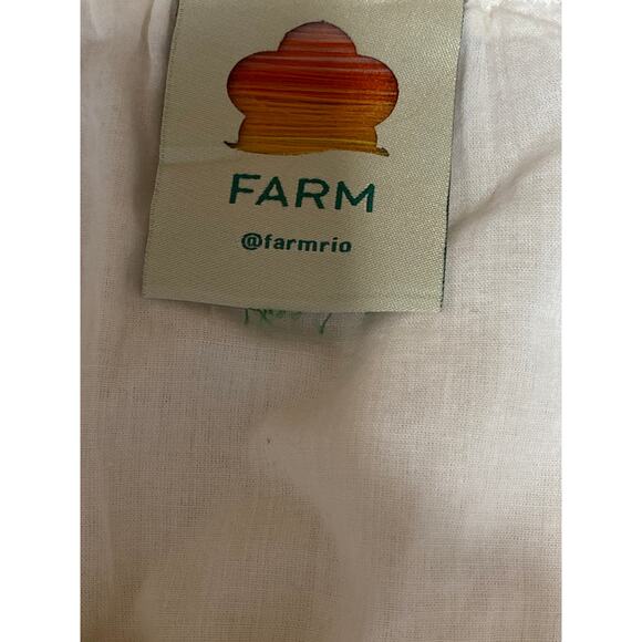 Farm Rio Women's White Floral Lace Embroidered Long Balloon Sleeve Blouse Top M - Picture 5 of 6